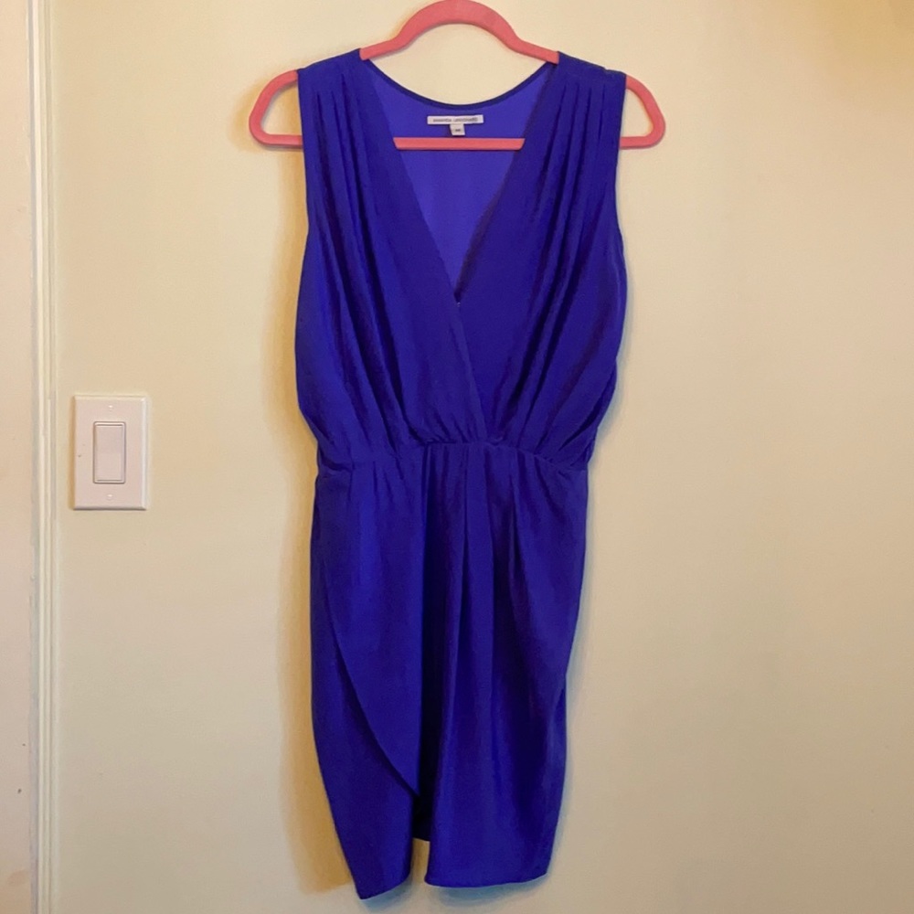 Amanda Uprichard sexy silk dress blue navy